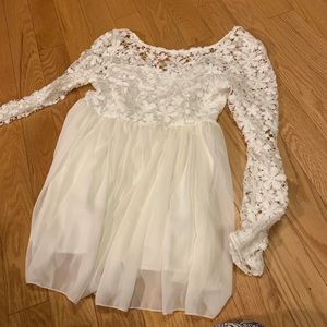 white lace dress